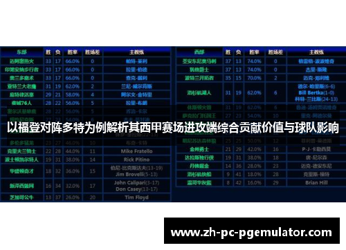 以福登对阵多特为例解析其西甲赛场进攻端综合贡献价值与球队影响 以福登对阵多特为例解析其西甲赛场进攻端综合贡献价值与球队影响